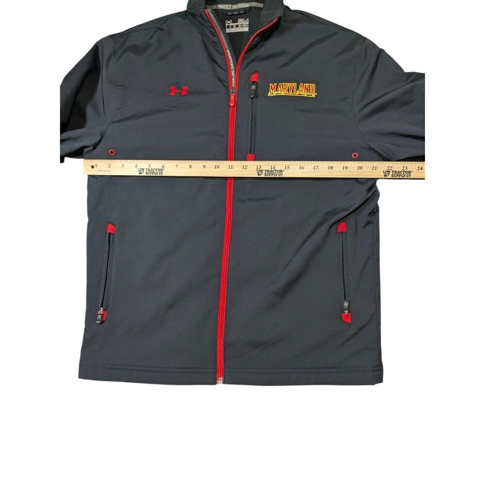 Under Armour Maryland Terrapins Jacket Men Small Loose Black Full Zip Terps - Picture 9 of 9